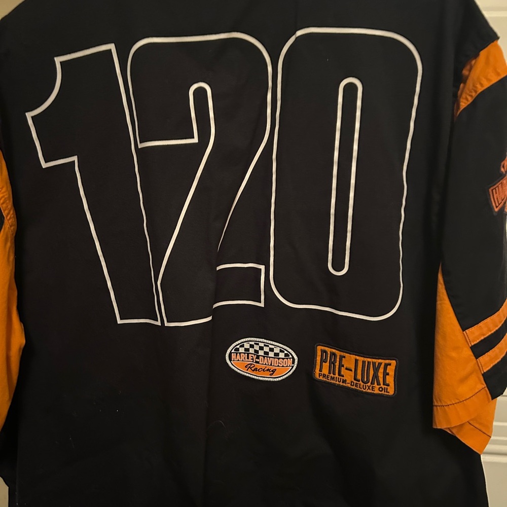 Harley-Davidson 120th Anniversary Black and Orange Shirt - Picture 3 of 4